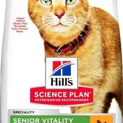 Hill's Science Plan Feline Adult 7+ Senior Vitality Poulet & Riz