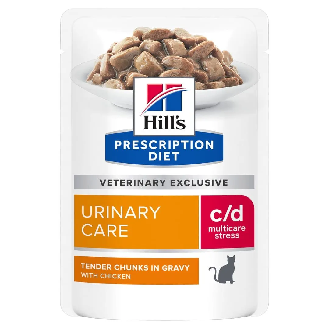 Hill's Prescription Diet Chat C/d Urinary Stress Multicare Sachet Poulet 1 Hill's Prescription Diet Chat C/d Urinary Stress Multicare Sachet Poulet