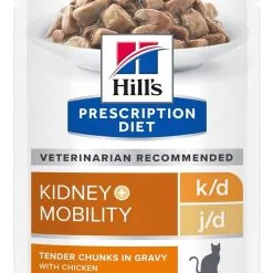 Hill's Prescription Diet Chat K/d J/d Kidney+Mobility Sachet Poulet