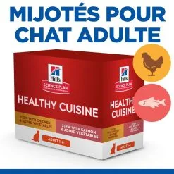 Hill's Hill’s Science Plan Chat Adult Mijotés Healthy Cuisine Poulet Saumon -Hill‘s Soldes Magasin 1654597896455 full
