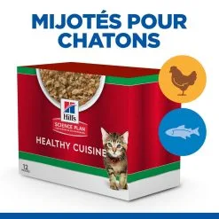 Hill's Hill’s Science Plan Chat Kitten Mijotés Healthy Cuisine Poulet Poisson -Hill‘s Soldes Magasin 1654606465070 full