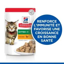 Hill's Hill’s Kitten Classic Selection Multipack Poulet 12x85g -Hill‘s Soldes Magasin 52742211503 2 science plan chaton sachet repas pack mixte poulet poisson