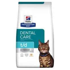Hill's Prescription Diet T/D Croquettes Pour Chat Au Poulet 1,5Kg